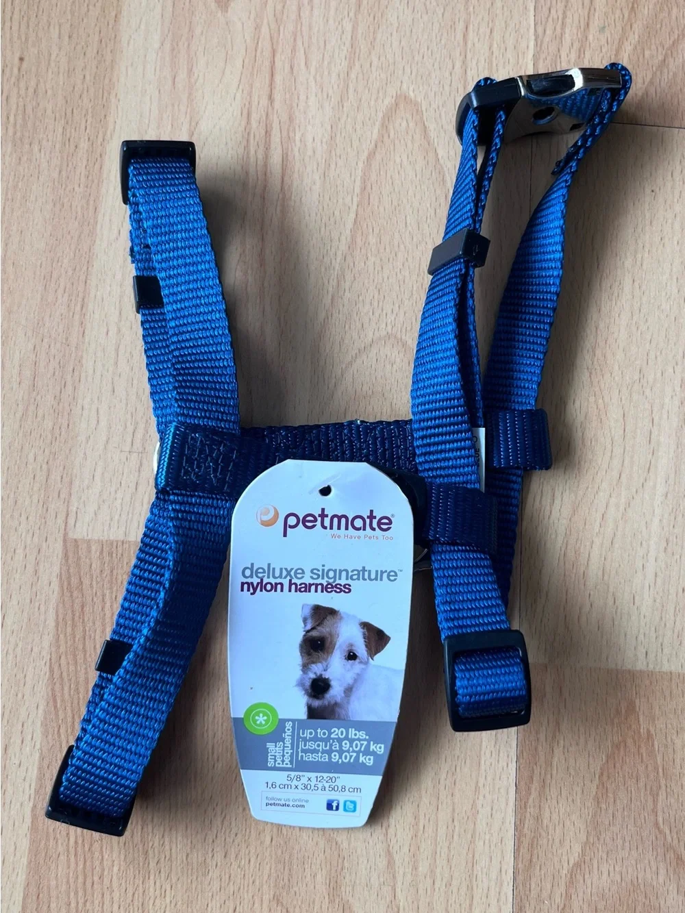 Petmate Deluxe Signature Nylon Harness - Deep Blue